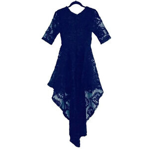 Akira Chicago Black High Low Lace Cinderella Dress Women's Size Small NEW